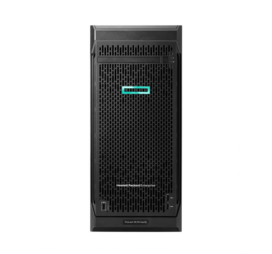 Server HPE ProLiant ML110 Gen10, Tower 5U, Intel Xeon Bronze 3206R (8 C / 8 T, 1.90 GHz - 1.90 GHz, 11 MB cache, 85 W), 64 GB DDR4 ECC,
SSD 960 GB 2.5