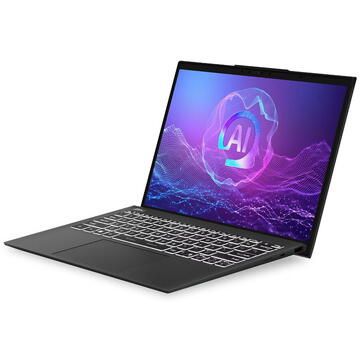 Laptop MSI Prestige 13 AI+ Evo 9S7-13Q322-024, 13.3 inch 2880 x 1800, Intel 7 258V (8 C / 8 T, 4.8 GHz, 12 MB cache), 32 GB LPDDR5X, 1 TB SSD, Intel Arc Graphics, Windows 11 Pro
