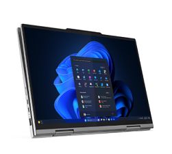 Laptop Lenovo ThinkPad X1 2-in-1 Gen 10 Aura Edition 21Q0006GHV, 14 inch 2880 x 1800 Touchscreen, Intel Core ultra 7 255U (12 C / 14 T, 1.8 GHz - 4.8 GHz, 12 MB cache, 15 W), 32 GB LPDDR5x, 1 TB SSD, Intel Intel Arc Graphics, Windows 11 Pro, Tastatura US, Gri