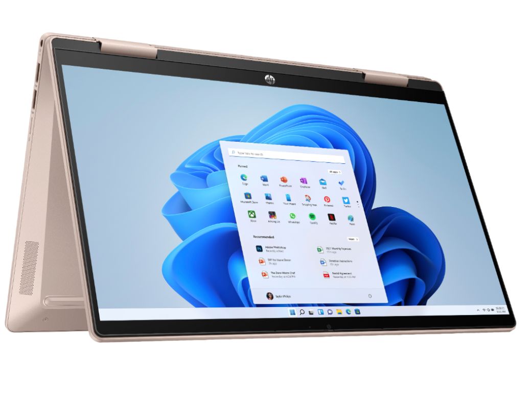 Laptop HP Pavilion x360 14-ek2000ny, 14 inch 1920 x 1200 Touchscreen, Intel Core 5 120U (10 C / 12 T, 1.4 GHz - 5.0 GHz, 12 MB cache, 55 W), 16 GB DDR4, 512 GB SSD, Intel Graphics, Windows 11, Tastatura US, Pale Golden Rose