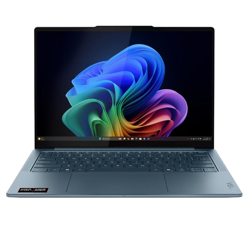 Laptop Lenovo Yoga 7 14AKP10 83JR008NPB, 14 inch 1920 x 1200 Touchscreen, AMD Ryzen AI 5 340 (6 C / 12 T, 2.0 GHz - 4.8 GHz, 32 MB cache, 28 W), 16 GB LPDDR5, 512 GB SSD, AMD Radeon Graphics, Windows 11 Home, Tastatura US, Tidal Teal