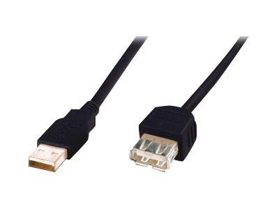 ASSMANN USB2.0 extension cable 5m USB A/M to A/F bulk black