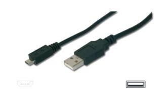 DIGITUS AK-300110-018-S USB cable 1.8 m 2.0 USB A Micro-USB B Black