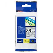 Brother  TZEM961 Banda laminata mata metalic 36mm BLACK ON SILVER