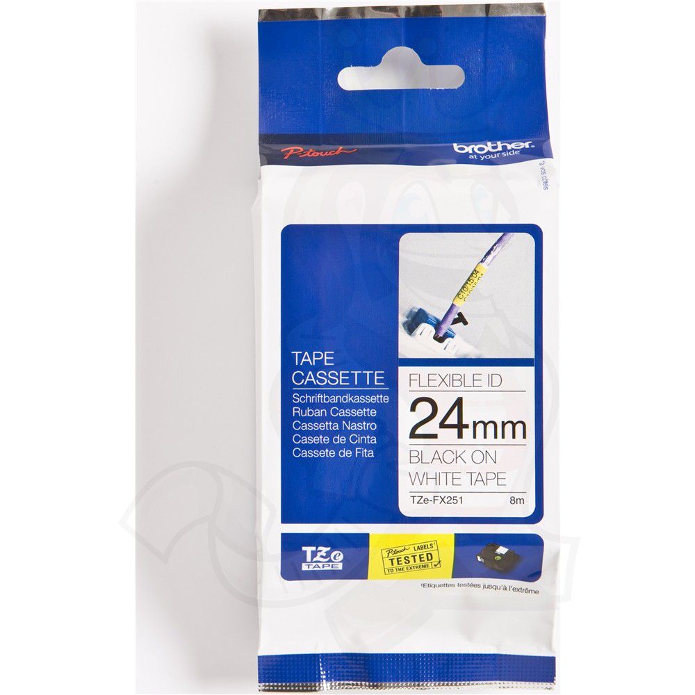 24MM BLACK ON WHITE FLEXIBLE ID