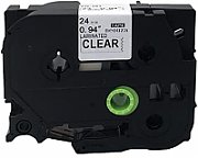 24MM BLACK  ON  CLEAR TAPE