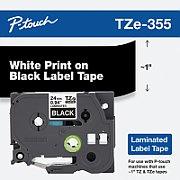 24MM WHITE  ON  BLACK TAPE