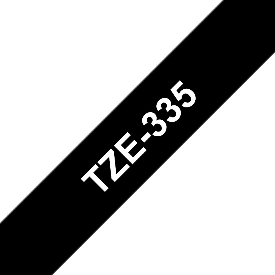 12MM WHITE ON BLACK TAPE