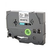 12MM BLACK ON WHITE STRONG ADHES