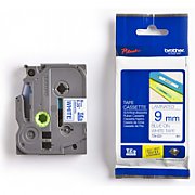 9MM BLUE ON WHITE TAPE