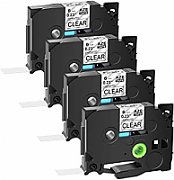 6MM BLACK ON CLEAR TAPE