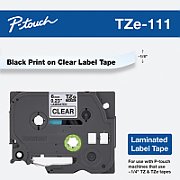 6MM BLACK ON CLEAR TAPE