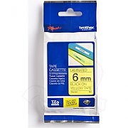 TZE611 6MM BLACK ON YELLOW TAPE