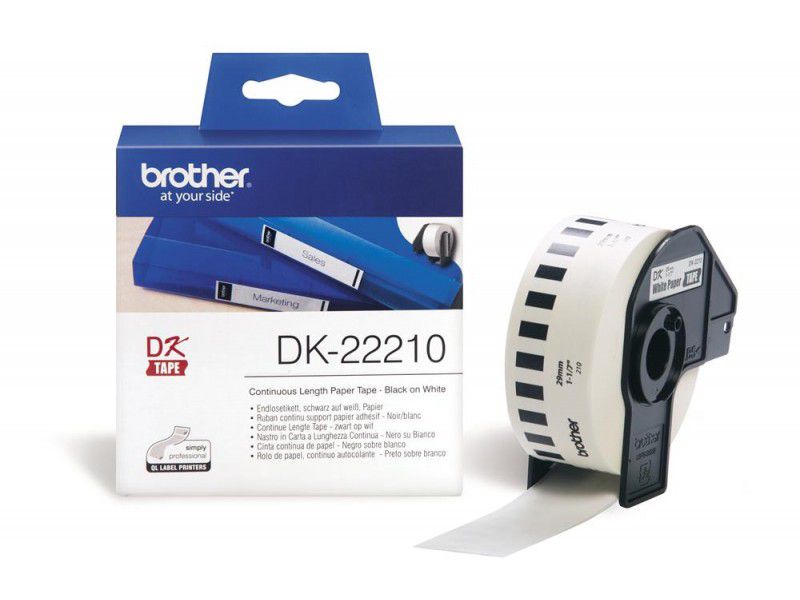 BROTHER DK22210 Brother DK22210 Continuous Paper Tape 29mm x 30.48m