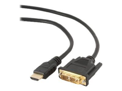 Cablu video Gembird  HDMI (T) - DVI-D SL (T), 4.5 m, negru, conectori auriti