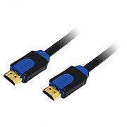 CABLU video LOGILINK, HDMI (T) la HDMI (T), 1m, premium, conectori auriti, rezolutie maxima 4K (3840 x 2160) la 60 Hz, negru,  CHB1101  (include TV 0.75 lei)