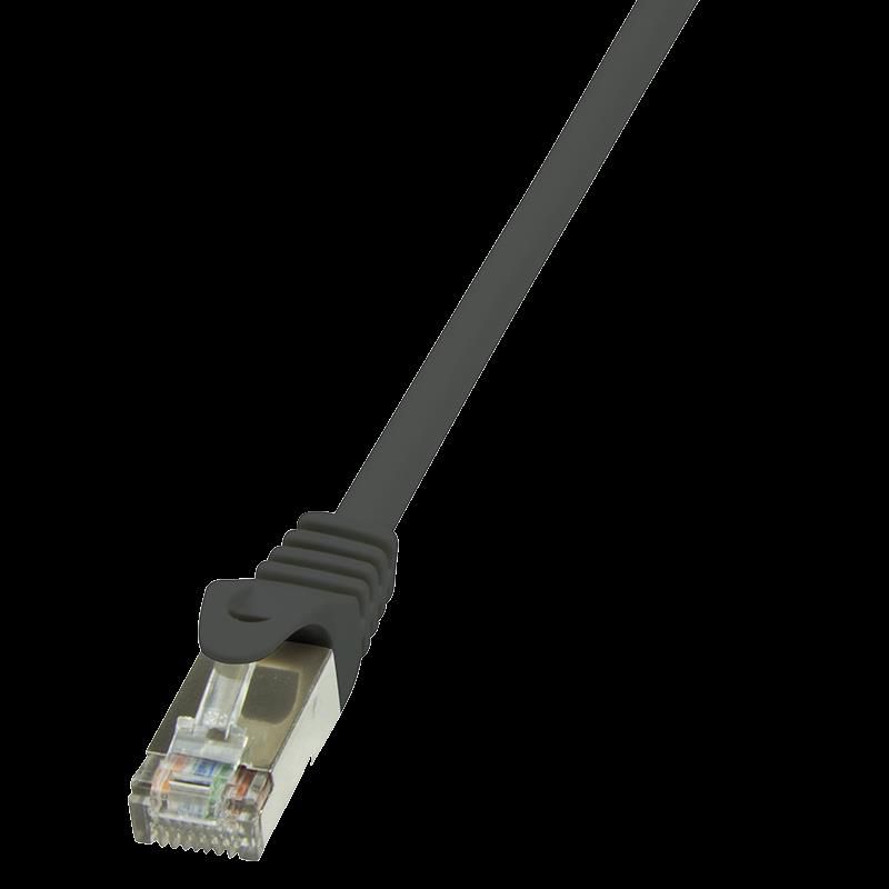 Logilink PATCH CORD FTP LOGILINK Cat5e, cupru-aluminiu, 0.25 m, negru, AWG26, ecranat  CP1013S  (include TV 0.06 lei)
