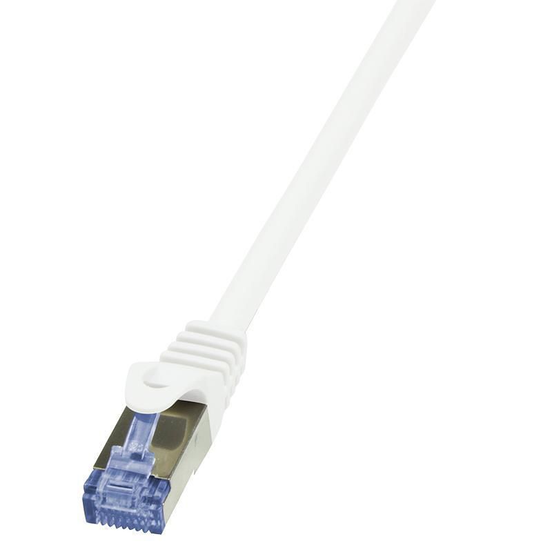PATCH CORD S/FTP LOGILINK Cat6a, LSZH, cupru, 10 m, alb, AWG26, dublu ecranat  CQ3091S  (include TV 0.75 lei)