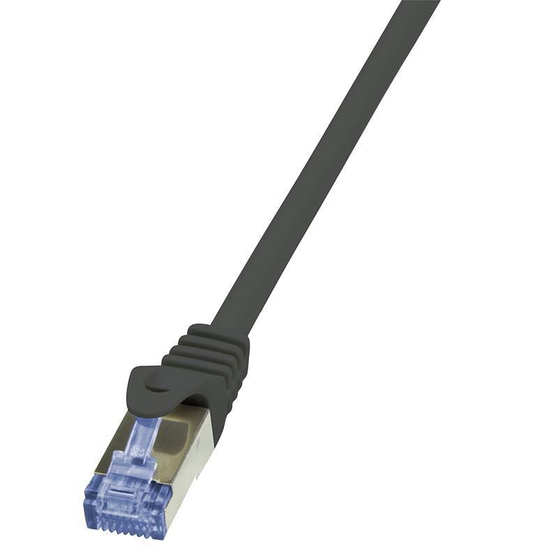 PATCH CORD S/FTP LOGILINK Cat6a, LSZH, cupru, 7.5 m, negru, AWG26, dublu ecranat  CQ3083S  (include TV 0.75 lei)