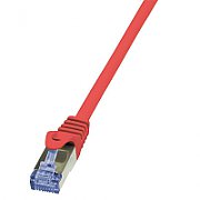 PATCH CORD S/FTP LOGILINK Cat6a, LSZH, cupru, 2 m, rosu, AWG26, dublu ecranat  CQ3054S  (include TV 0.06 lei)