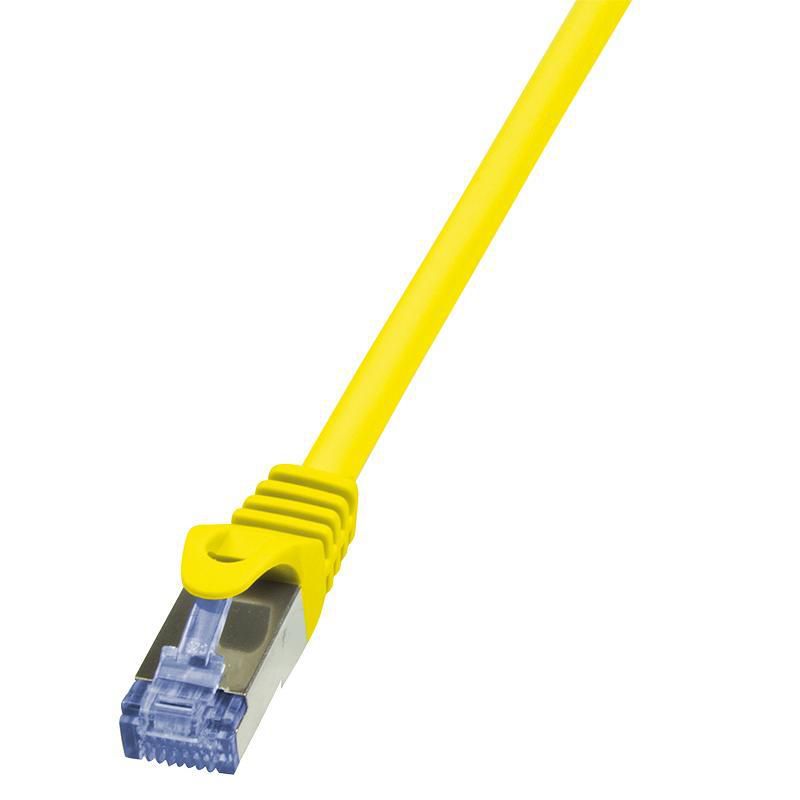 PATCH CORD S/FTP LOGILINK Cat6a, LSZH, cupru, 7.5 m, galben, AWG26, dublu ecranat  CQ3087S  (include TV 0.75 lei)