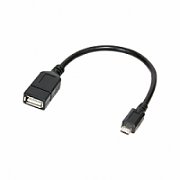 CABLU adaptor OTG LOGILINK, pt. smartphone, Micro-USB 2.0 (T) la USB 2.0 (M), 20cm, asigura conectarea telef. la o tastatura, HUB, stick, etc., negru,  AA0035  (include TV 0.15 lei)