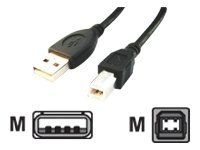 CABLU USB GEMBIRD pt. imprimanta, USB 2.0 (T) la USB 2.0 Type-B (T), 3m, conectori auriti, negru,  CCP-USB2-AMBM-10  / 45505978 (include TV 0.06 lei)
