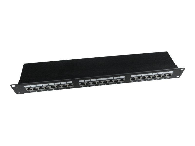 PATCH PANEL GEMBIRD 24 porturi, Cat5e, 1U pentru rack 19 , black,  NPP-C524-002 