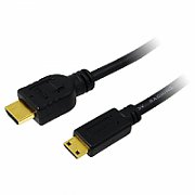 CABLU video LOGILINK, adaptor HDMI (T) la Mini-HDMI (Type C)(T), 1.5m, conectori auriti, rezolutie maxima 4K DCI (4096 x 2160) la 60 Hz, negru,  CH0022  (include TV 0.06 lei)