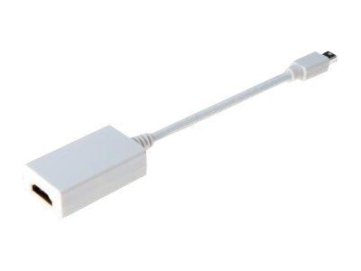 DIGITUS DisplayPort adapter cable mini DP - HDMI type A M/F 0.15m DP 1.1a compatible CE wh