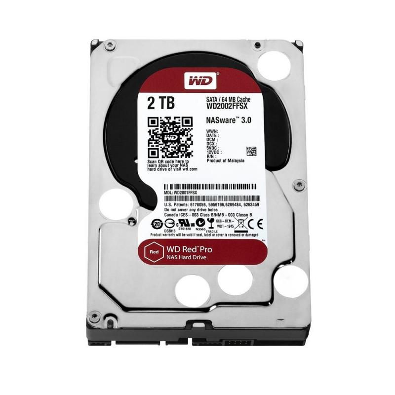 HDD NAS WD Red Pro (3.5'', 2TB, 64MB, 7200 RPM, SATA 6Gbps)