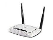 TP-LINK Router Wireless TP-Link TL-WR841N, 1WAN 10/100, 4xLAN 10/100, 2 antene fixe 5dBi, N300, Atheros, 2T2R