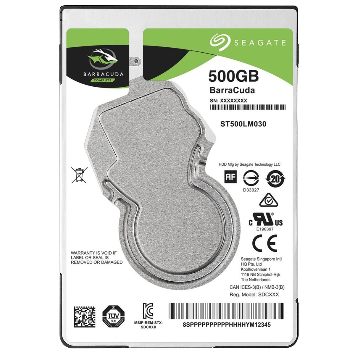 HDD laptop Seagate BarraCuda Compute 500 GB 2.5 inch SATA 3 5400 RPM 128 MB 