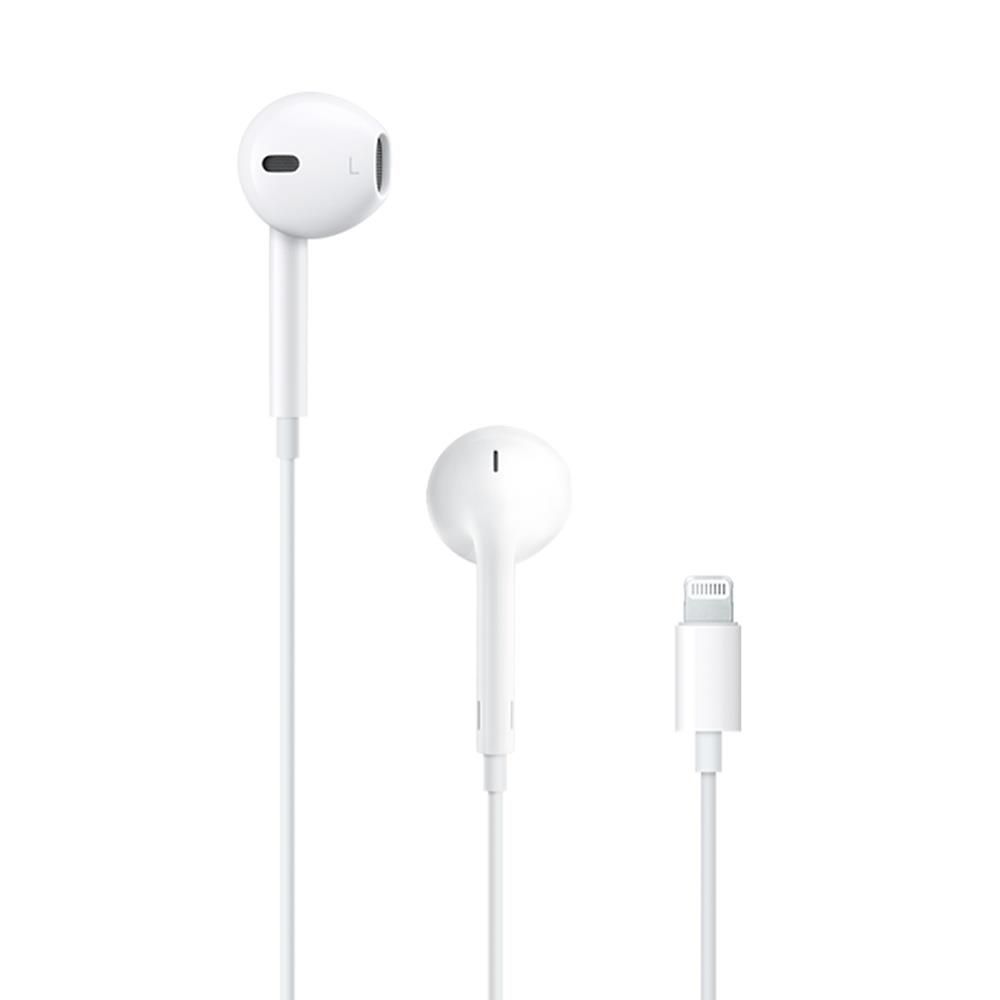 Casti in-ear Apple EarPods with Lightning Connector Remote and Mic MMTN2ZM/A, albe