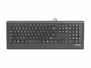 Natec Multimedia Keyboard BARRACUDA slim USB, US layout, black