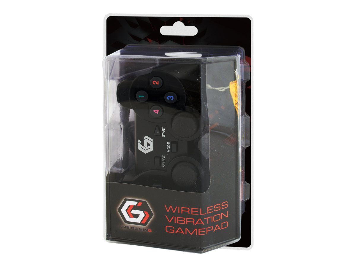 GAMEPAD wireless GEMBIRD, PC | PS2 | PS3, 2.4 GHz, negru,  JPD-WDV-01  (include TV 0.75 lei)