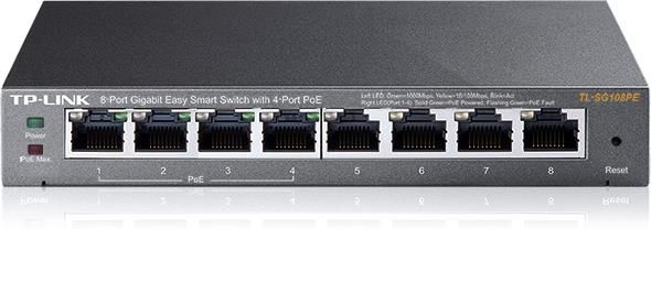 Switch TP-Link TL-SG108PE, 8 porturi 10 / 100 / 1000 MBs