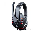 CASTI Gembird, cu fir, utilizare multimedia, microfon pe brat, conectare prin Jack 3.5 mm x 2, negru / rosu,  GHS-402 , (include TV 0.75 lei)