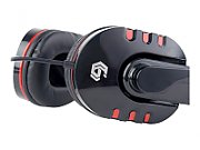 CASTI Gembird, cu fir, utilizare multimedia, microfon pe brat, conectare prin Jack 3.5 mm x 2, negru / rosu,  GHS-402 , (include TV 0.75 lei)