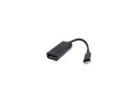 CABLU video GEMBIRD, adaptor USB 3.1 Type-C (T) la DisplayPort (M), 15cm, rezolutie maxima 4K UHD (3840 x 2160) la 60 Hz, negru,  A-CM-DPF-01  (include TV 0.75 lei)