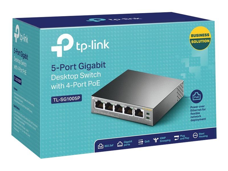 Switch TP-Link TL-SG1005P, 5 porturi 10 / 100 / 1000 MBs
