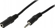 CABLU audio LOGILINK prelungitor stereo (3.5 mm jack M/T), 3m, negru,  CA1054  (include TV 0.06 lei)
