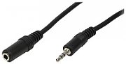 CABLU audio LOGILINK prelungitor stereo (3.5 mm jack M/T), 10m, negru,  CA1056  (include TV 0.75 lei)