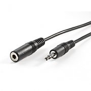 CABLU audio LOGILINK prelungitor stereo (3.5 mm jack M/T), 10m, negru,  CA1056  (include TV 0.75 lei)