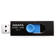 MEMORIE USB 3.2 ADATA 32 GB, retractabila, carcasa plastic, negru / albastru,  AUV320-32G-RBKBL  (include TV 0.02 lei)