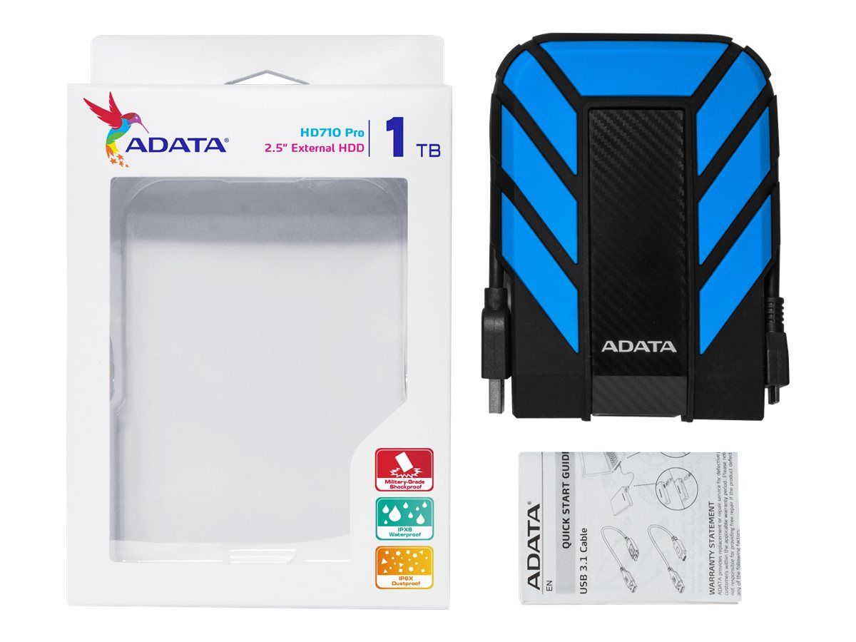 ADATA ADATA AHD710P-1TU31-CBL External HDD Adata HD710 Pro 1TB IP68 Blue