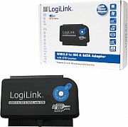 ADAPTOR USB LOGILINK, USB 3.0 (T) la IDE (M) ori S-ATA (M), adaptor USB la unitati 2.5 /3.5 , functie OTB, negru,  AU0028A  (include TV 0.75 lei)