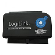 ADAPTOR USB LOGILINK, USB 3.0 (T) la IDE (M) ori S-ATA (M), adaptor USB la unitati 2.5 /3.5 , functie OTB, negru,  AU0028A  (include TV 0.75 lei)