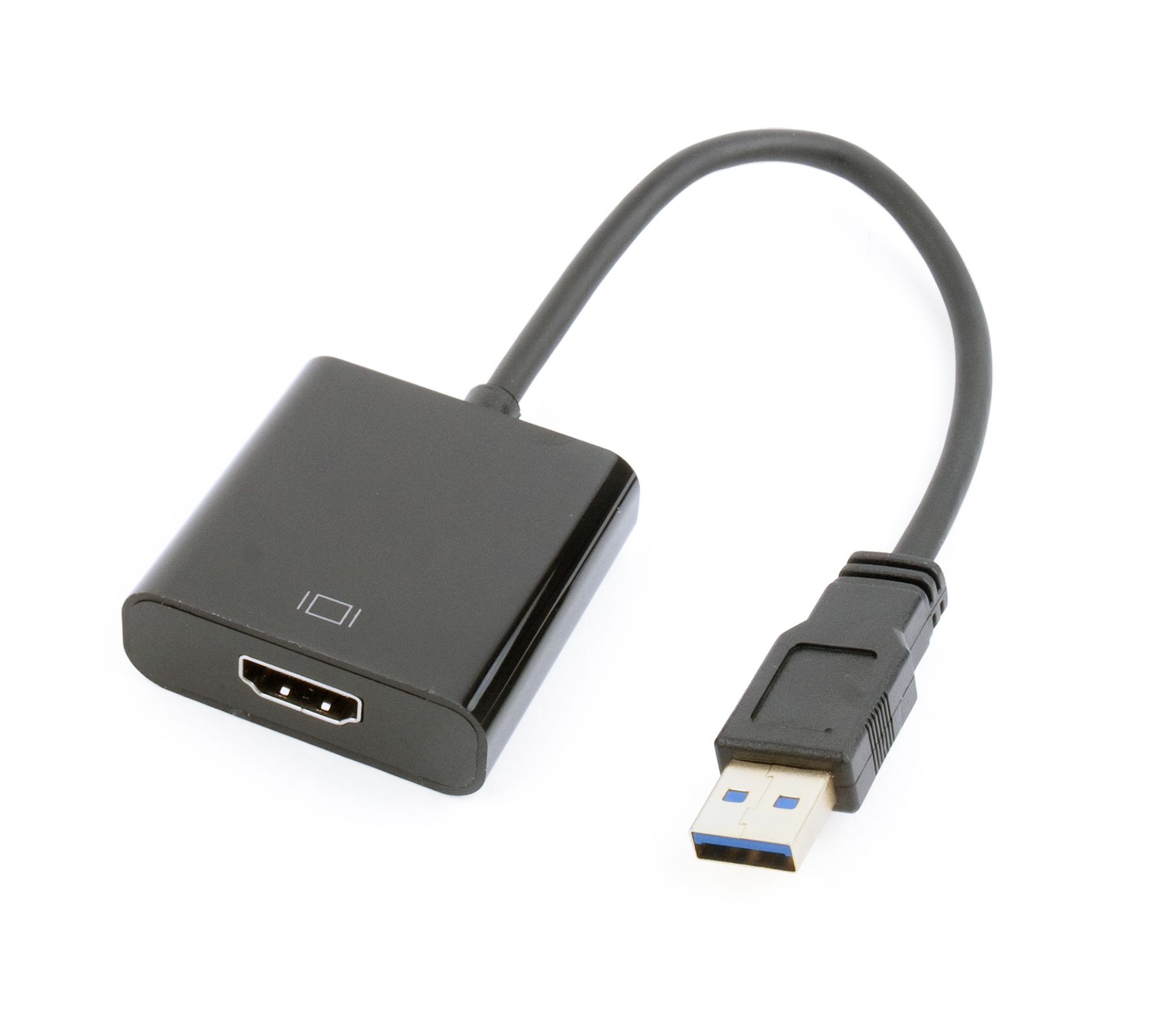 CABLU video GEMBIRD, adaptor USB 3.0 (T) la HDMI (M), 15cm, rezolutie maxima Full HD (1920 x 1080) la 60Hz, negru,  A-USB3-HDMI-02  (include TV 0.06 lei)