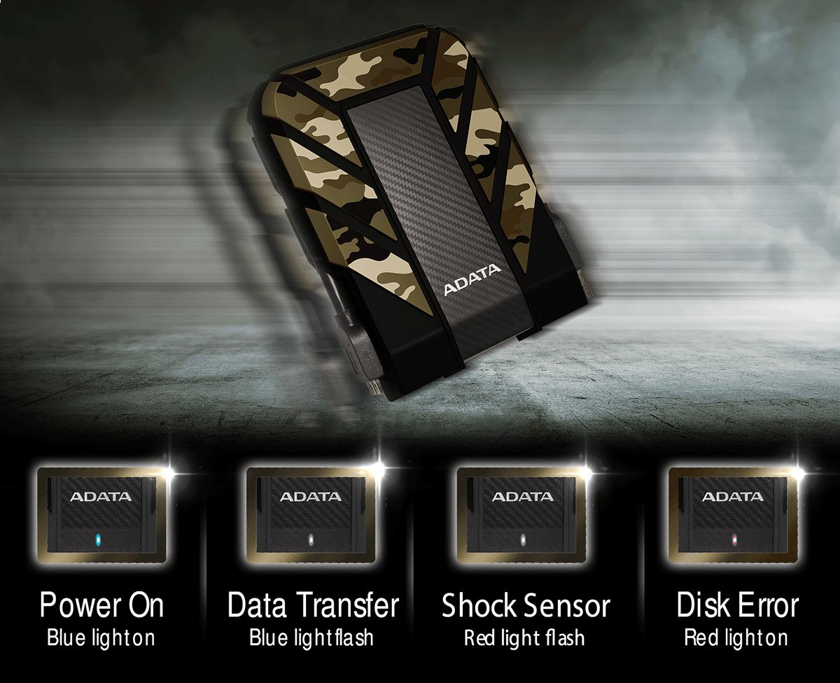 ADATA HDD Extern ADATA HD710MP, 2TB, Camuflaj, USB 3.0